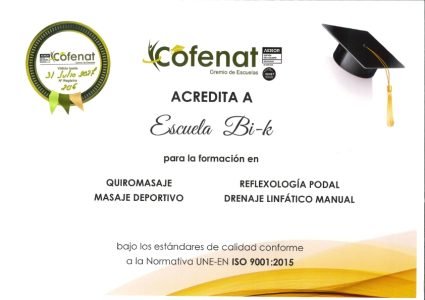 Certificado COFENAT 2026 - 2027 - Escuela BIK